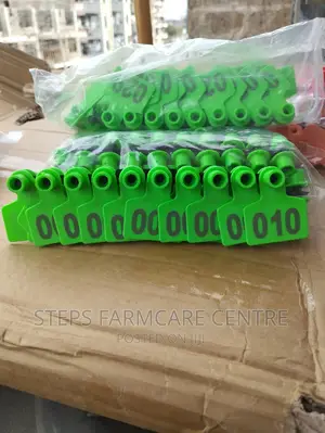 Green Goats Numbered Ear Tags