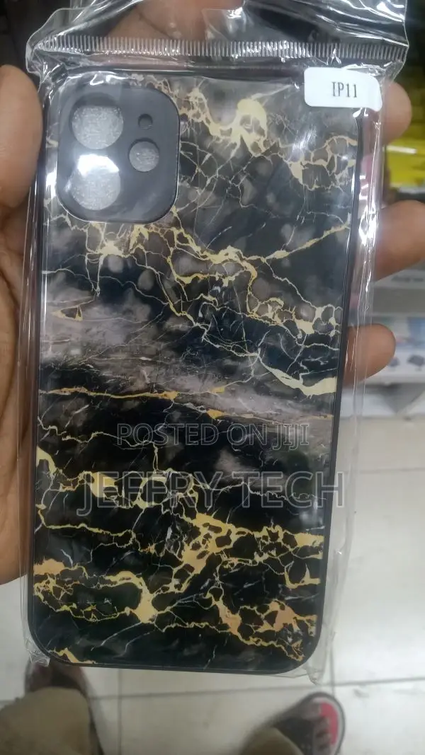 iPhone 11 Marble Case, Slim Soft Flexible TPU Marble Black