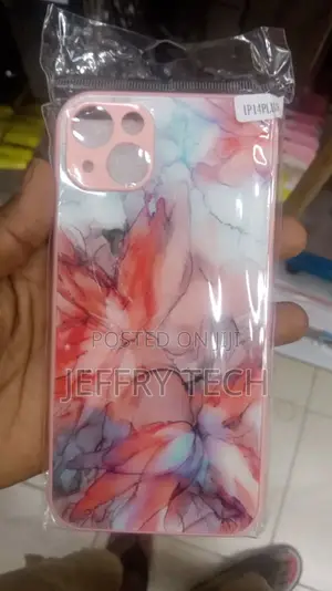 iPhone 14 Plus Marble Frosted TPU Phone Case(Pink)