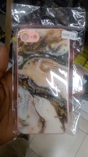 iPhone 8 Case, iPhone 7 Case, Brown Marble Pattern De