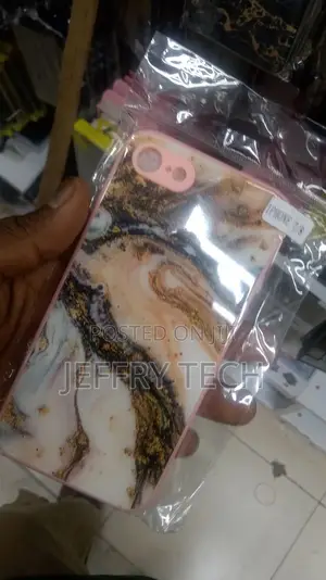 iPhone 8 Case, iPhone 7 Case, Brown Marble Pattern De