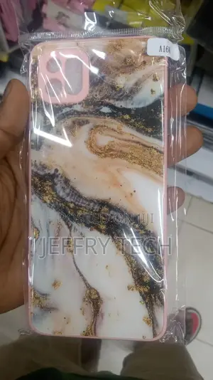 Oppo A16K Cover- Black Marble Series - HQ Ultra Shine Premiu