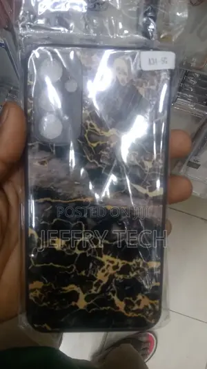 Samsung Galaxy A34 5G Marble Pattern Glass Phone Case(Black