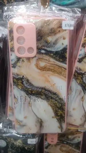 Oppo A74 5G Mobile Case Cover Printed With Marble Black M