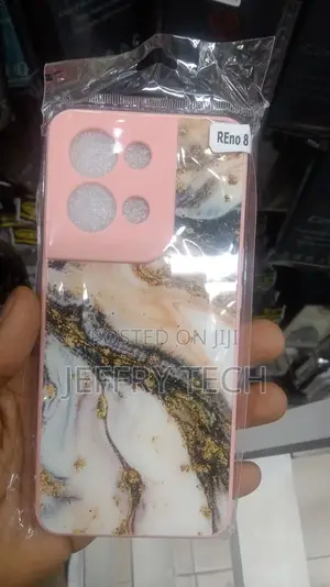 Pink Brown Marble Case Oppo Reno 8