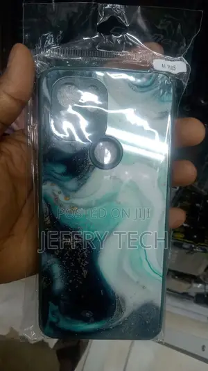 Green Marble Glass Case for Redmi A1 Plus