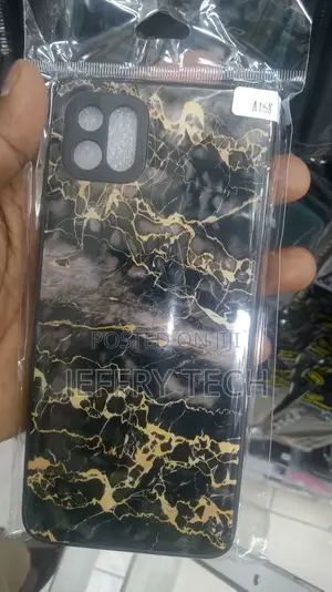 Bone Black Brown Marble Oppo A16K Back Cover