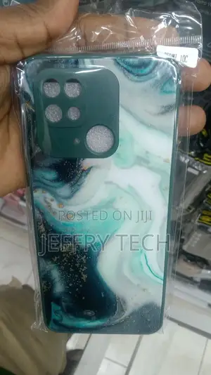 Xiaomi Redmi 10C Case With a Marble Design - Green