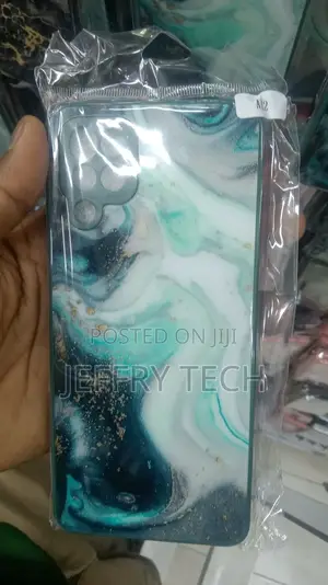 Phone Case Cover for Samsung Galaxy A12,Green White Marble P