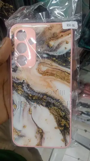 Fire Wood - Brown Marble Samsung Galaxy A54 Case
