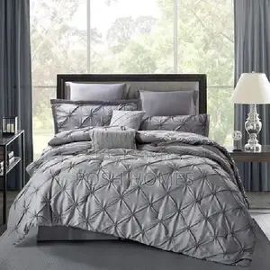 Pinch Pleat Pin Tuck Duvet Cover Set