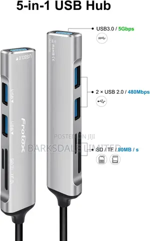 5-in-1 USB Hub 3.0 Adapter TF SD Card Reader Macbook Docking