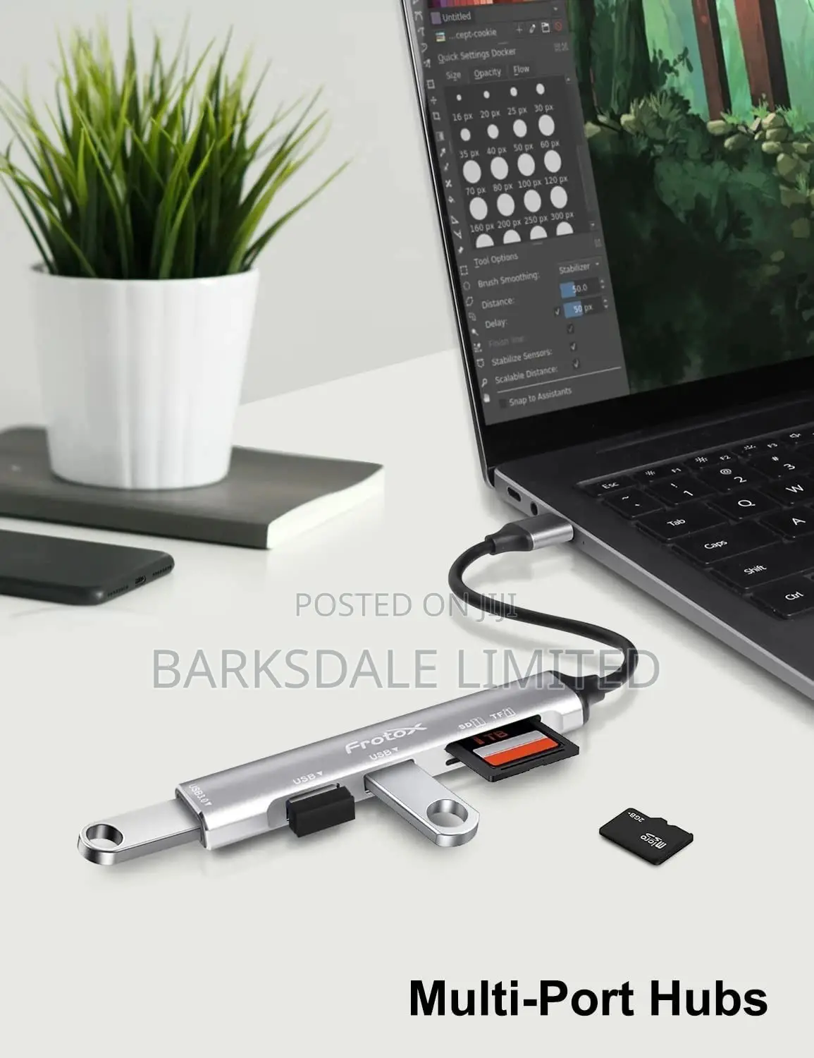 5-in-1 USB Hub 3.0 Adapter TF SD Card Reader Macbook Docking