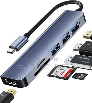 Hub 6 in 1 USB Type C HDMI SD TF Card Reader Docking Stat