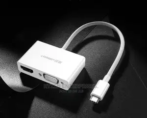 UGREEN USB USB-C To HDMI + VGA Converter - White -