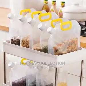 5pcs Transparent Sealed Packaging Bag Grains Moisture-Proof