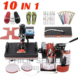 38CM 10 in 1 Combo Sublimation Heat Press Machine for T Shir