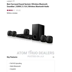 *LHD427- LG Sound Bar 330wat/5.1ch Bt Audio