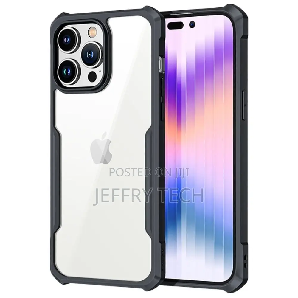 Shockproof Hybrid Cover for iPhone 14 Pro Max - Black
