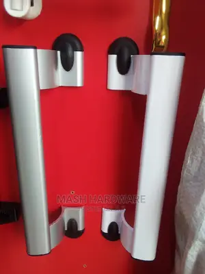 White and Silver Sliding Handles