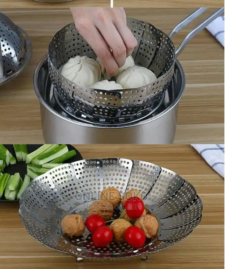 Stainless Steel Foldable Vegetable Steamer Fruit Basket