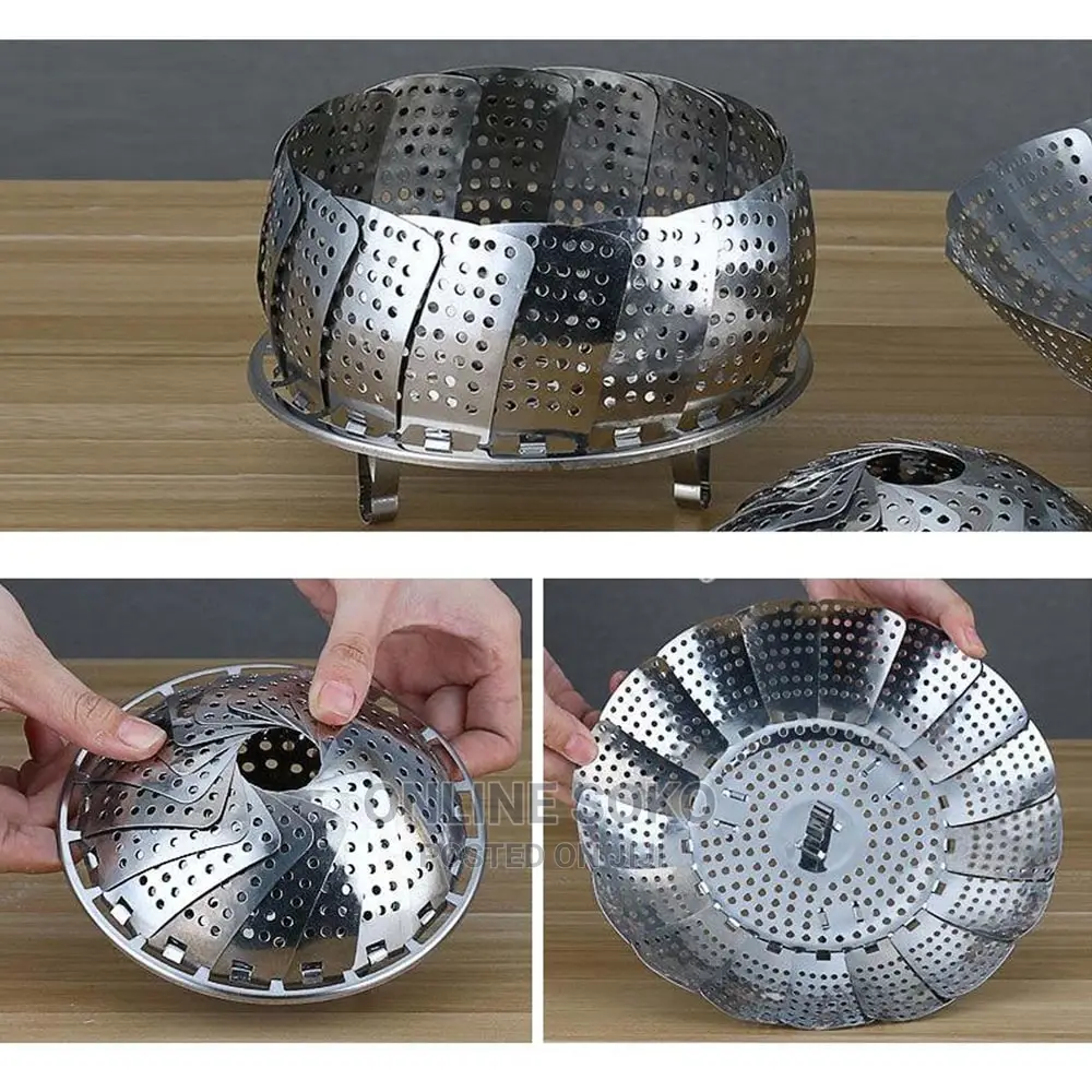Stainless Steel Foldable Vegetable Steamer Fruit Basket