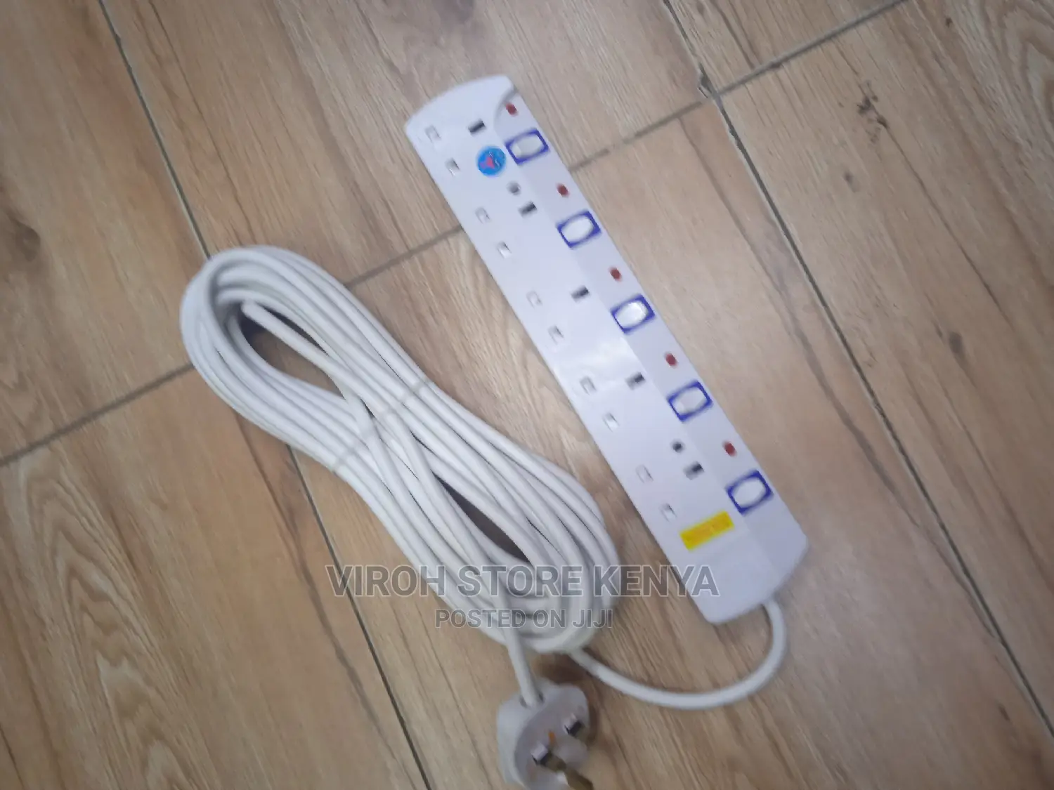 JSB 5-Way Socket Power Extension Cable 10M White