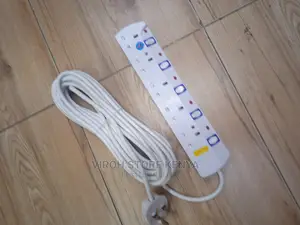 JSB 5-Way Socket Power Extension Cable 10M White
