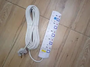 JSB 5-Way Socket Power Extension Cable 10M White