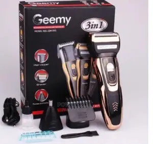 Geemy Rechargeable Hair Shaving Machine, Shaver- 3 in 1