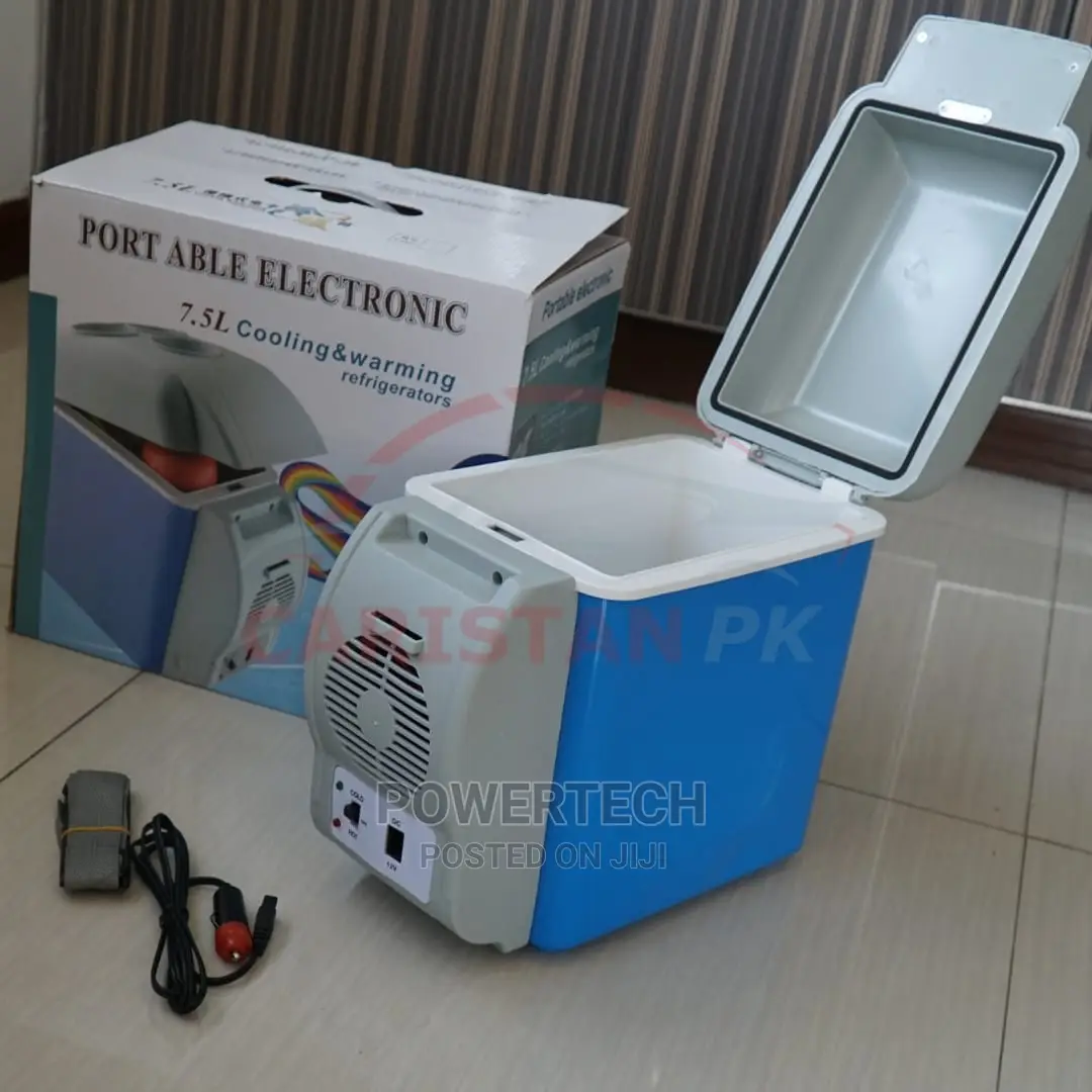Portable Mini Car Fridge Cooler Warmer - Blue/Grey