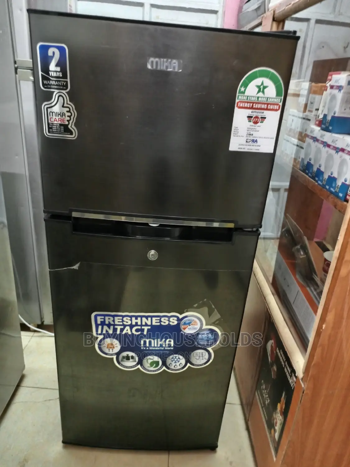Mika 128L Two Door Fridge
