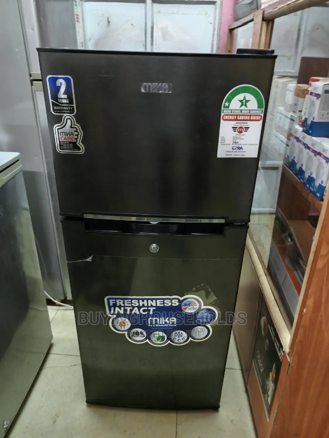 Mika 128L Two Door Fridge