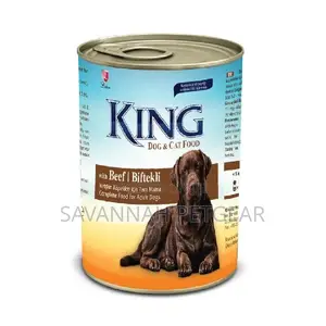 4x Cans King Beef Complete Canned Wet Dog Food