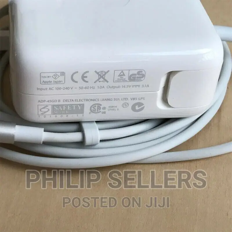 45W Magsafe 1 Power Adapter Charger L-Tip for Macbook Air A1