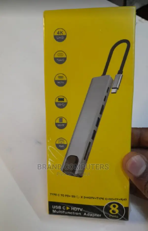 USB Type C to Multi Function 8 in 1 Adapter
