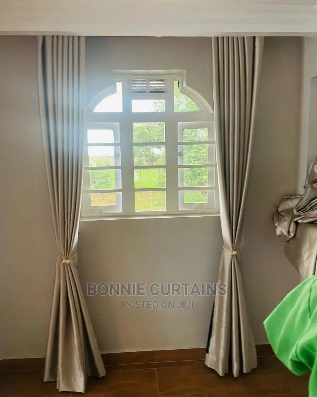 Pink Modern Curtains and White Sheers
