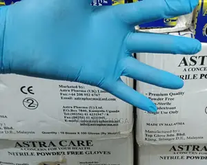 Blue Nitrile Gloves Powder Free
