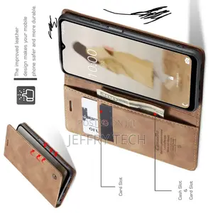 Samsung Galaxy A34 5G Flip Vintage Case - Brown