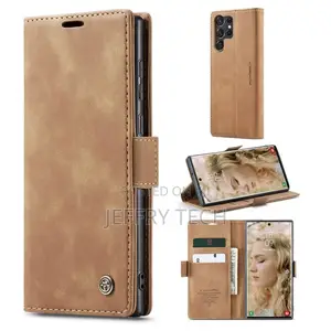 Samsung Galaxy S23 Ultra Flip Vintage Case - Brown