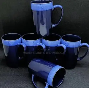 6pc Long Merina Ceramic Tea Cups Mugs