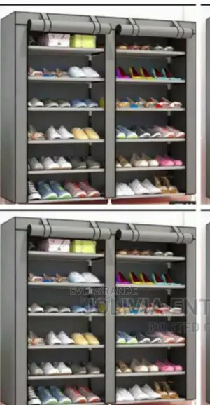 Shoerack. Shoe Rack With Canvas Cover 30 Pairs