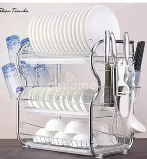 3 Layer Stainless Steel Dish Drainer Drying Rack