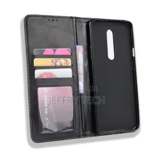 Vintage Oneplus 7 Pro Leather Case - Black