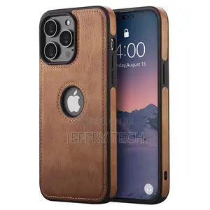 Leather Flexible Back Cover Case Designed for iPhone 14 Pro