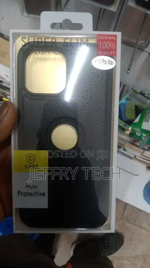 iPhone 13 Pro Max Leather Back Case Cover | Flexible Slim B