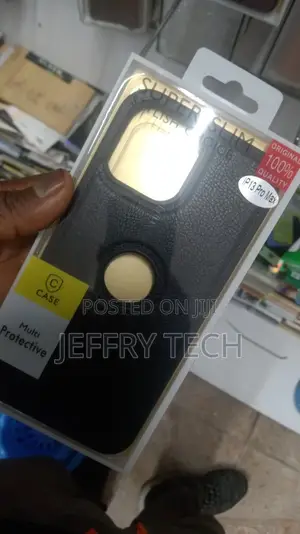 iPhone 13 Pro Max Leather Back Case Cover | Flexible Slim B