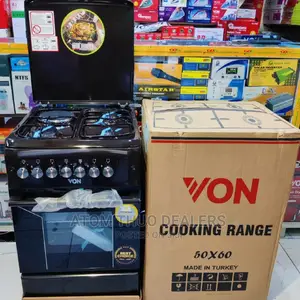 *Von Standing Cooker 3G+1. Electric Oven Brown in Colour