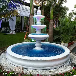Beautiful White Fountain 3 Tiers