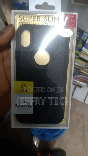Leather Flexible Back Cover Case Designed for iPhone Xr (Bro